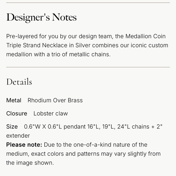 Kendra Scott Medallion Coin Multi Strand Silver Layered Necklace - Picture 9 of 9